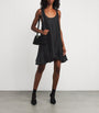 Silk-Blend Lilith Mini Dress BLACK
