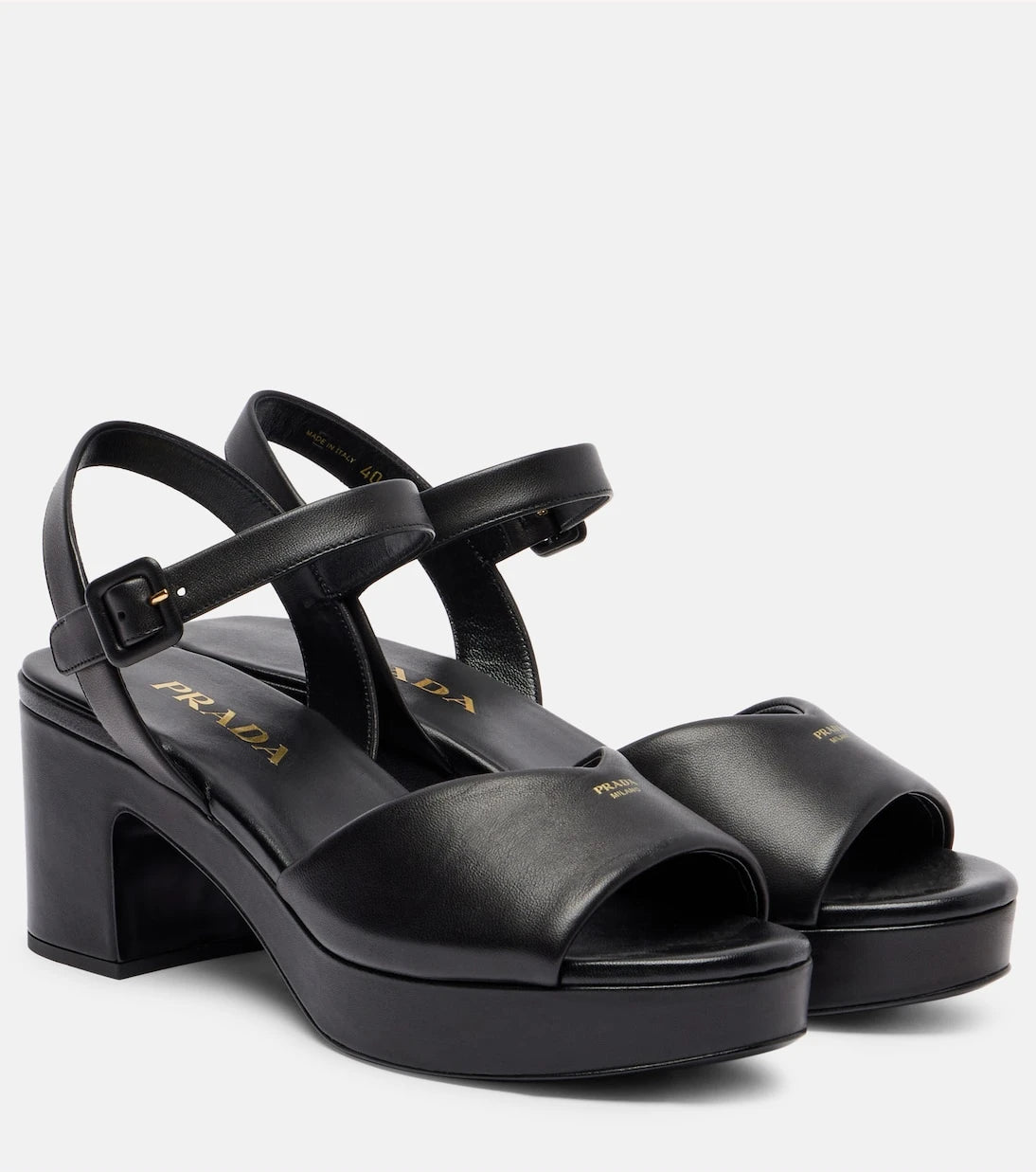 Prada - Leather platform sandals