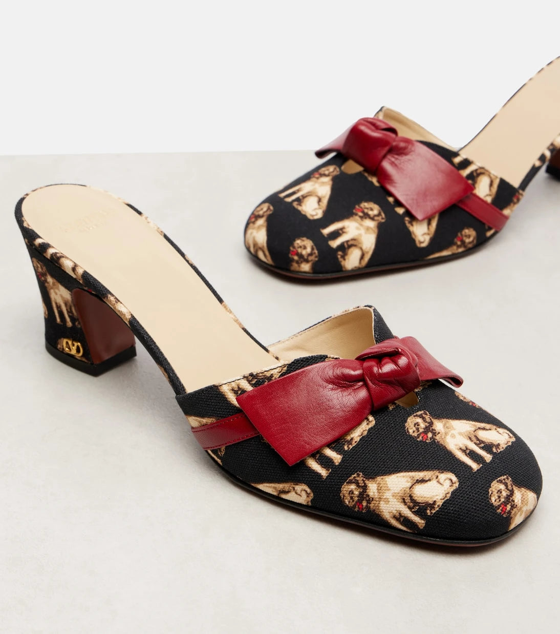Valentino Garavani - Knotty 60 printed leather mules