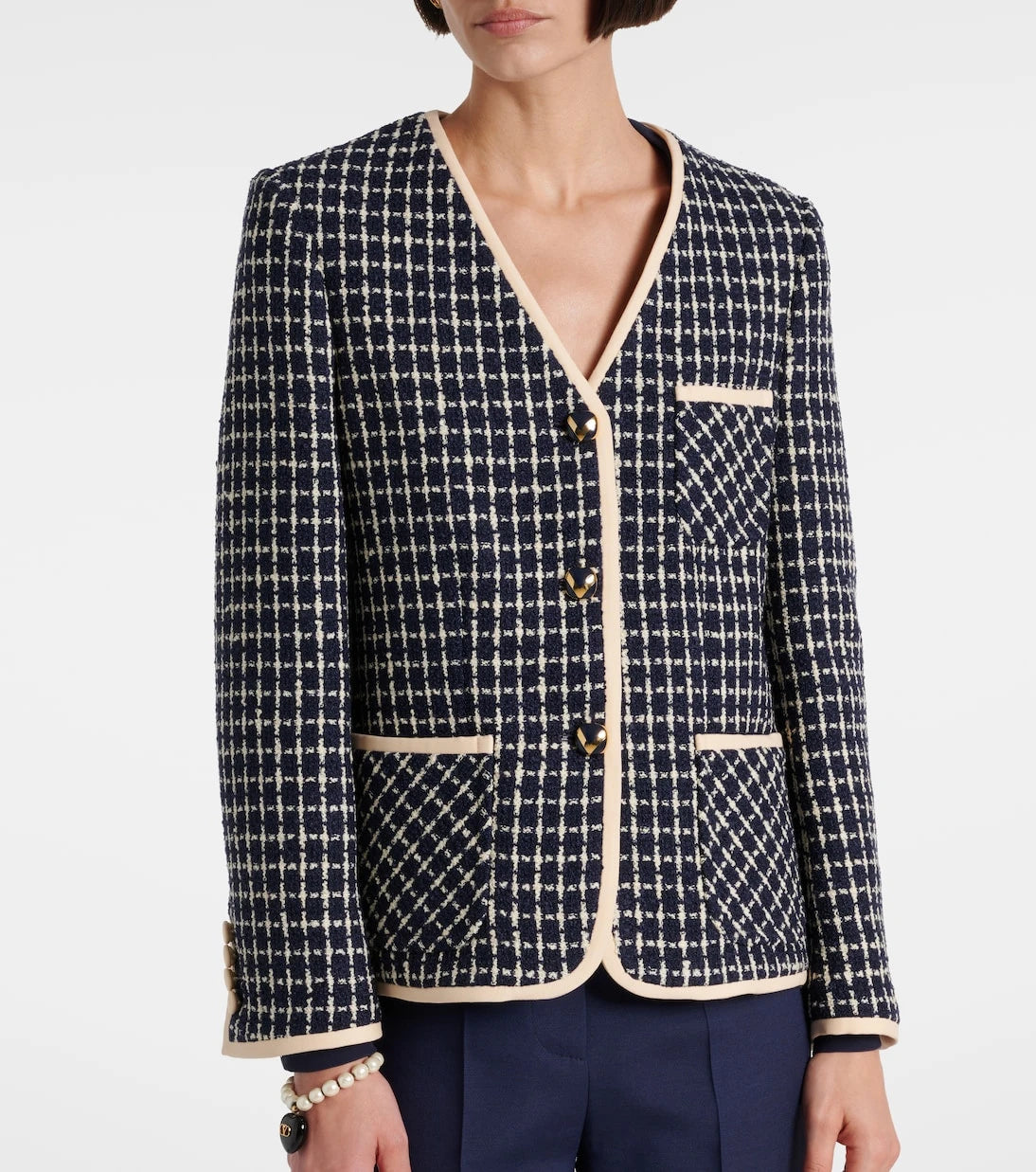 Valentino - Wool and cotton-blend bouclé jacket