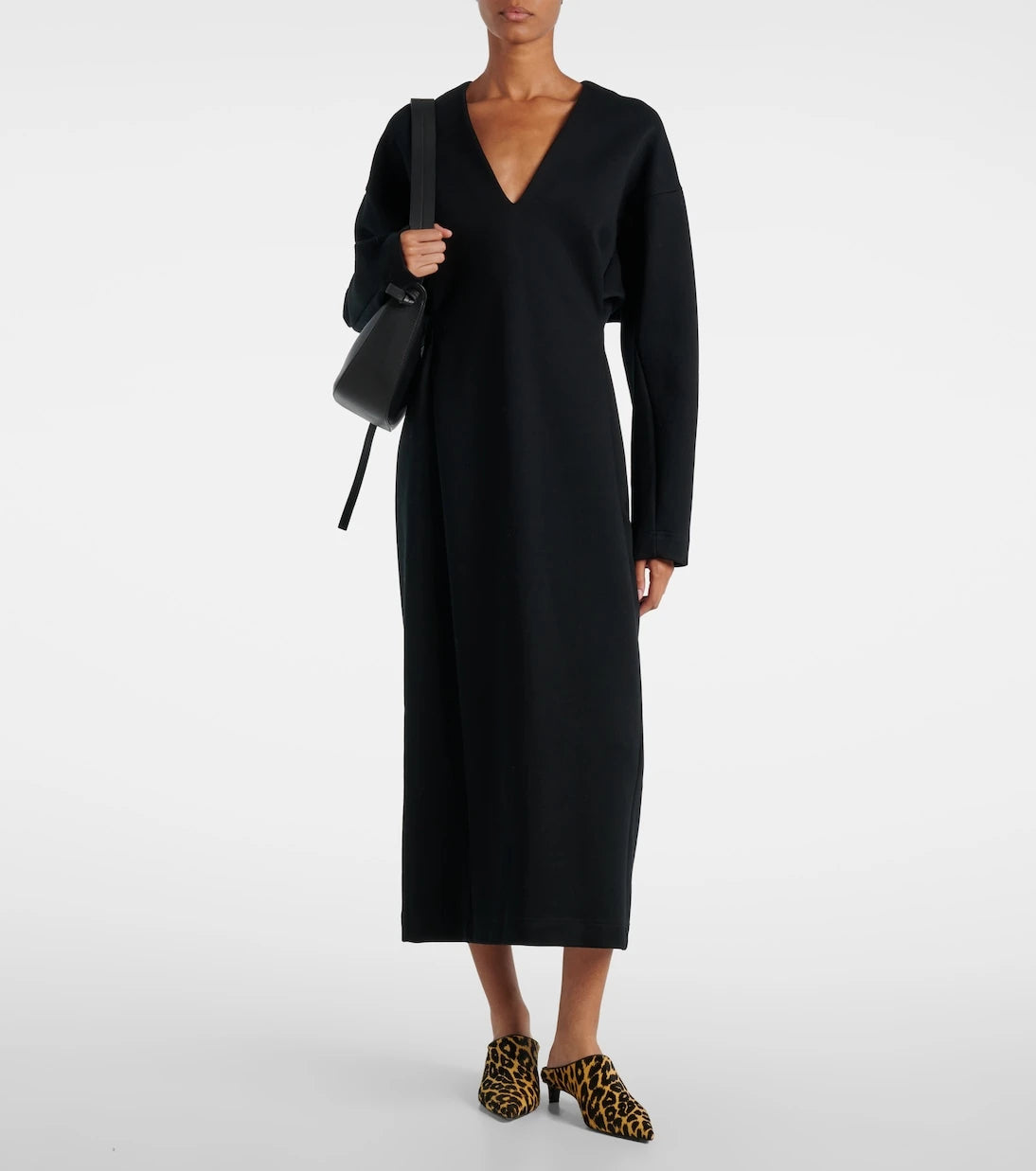 Plan C - Cotton-blend midi dress