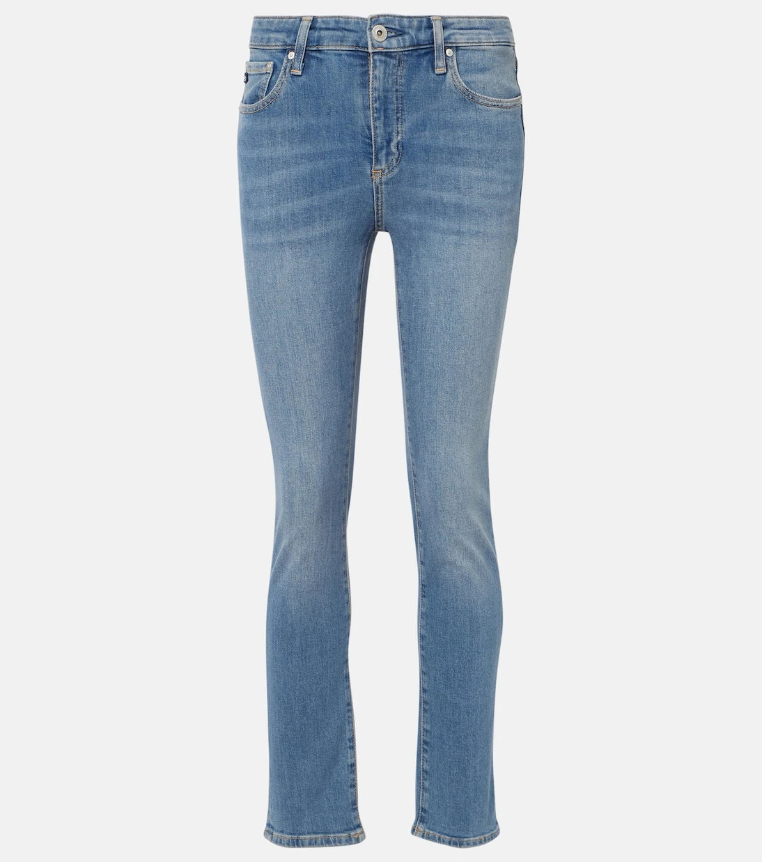 AG Jeans - بنطلون جينز ماري بقصة سلم وخصر عالٍ