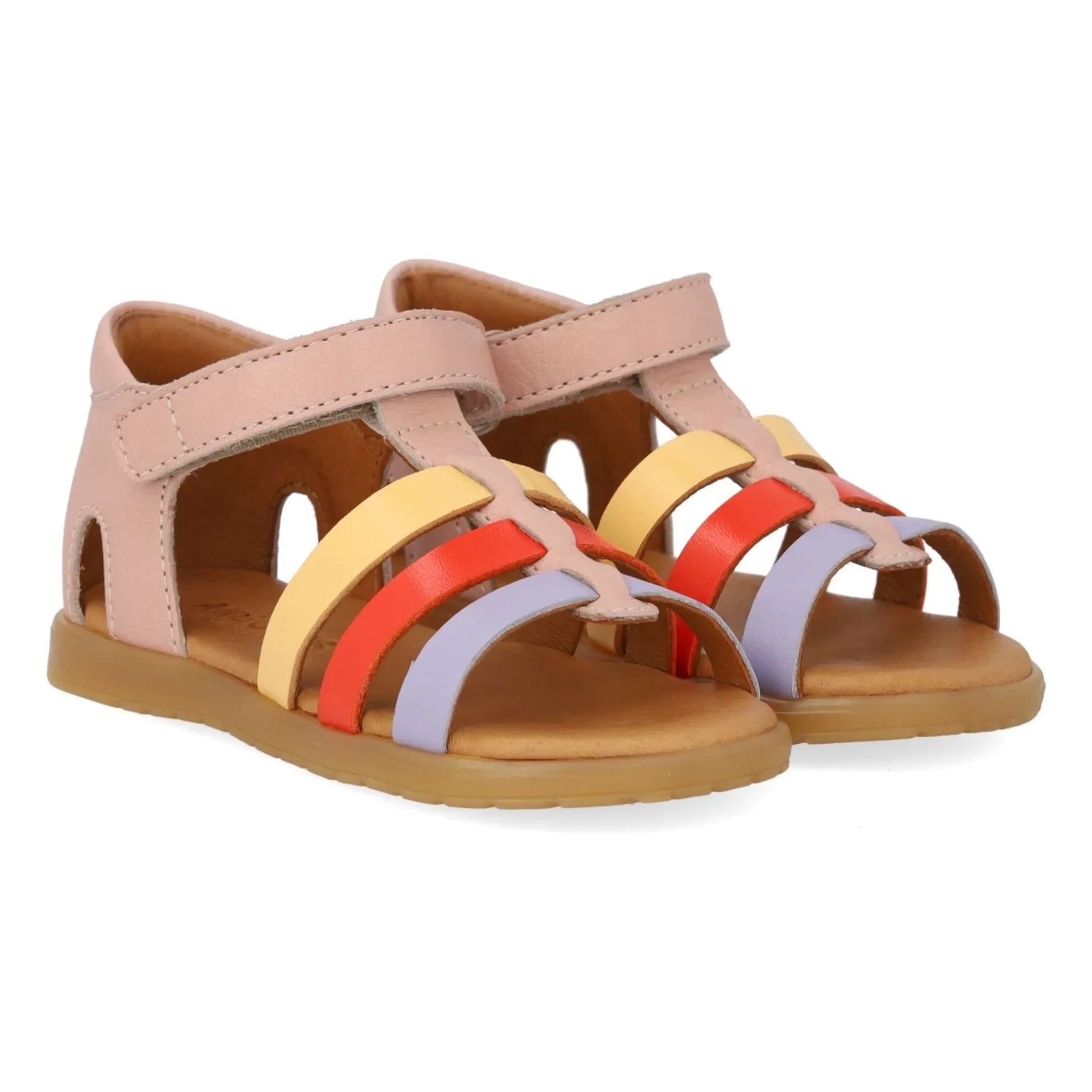 Angulus - Color Block sandals | Pale Pink