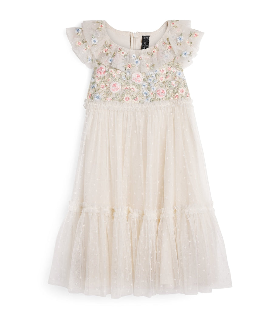 Needle & Thread Ivory Embroidered Floral Antoniettes Dress (3-10 Years)