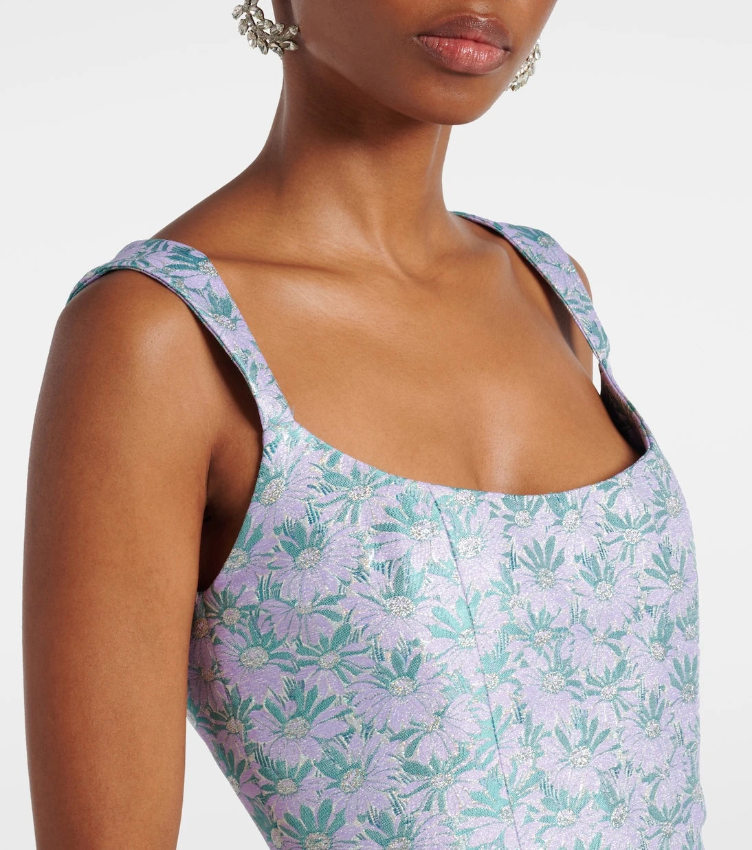 Markarian - Numa Daisy brocade corset midi dress
