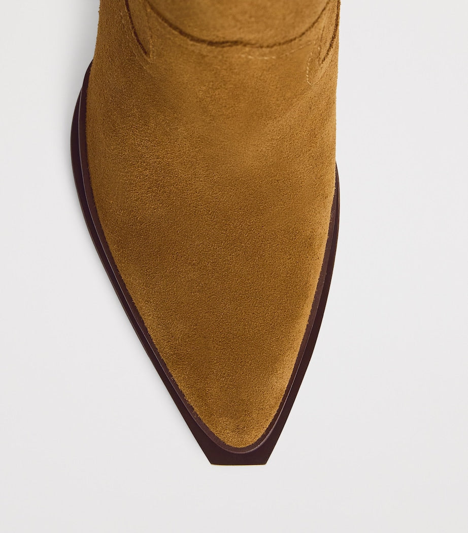 PAIGE Brown Suede Posey Ankle Boots 85