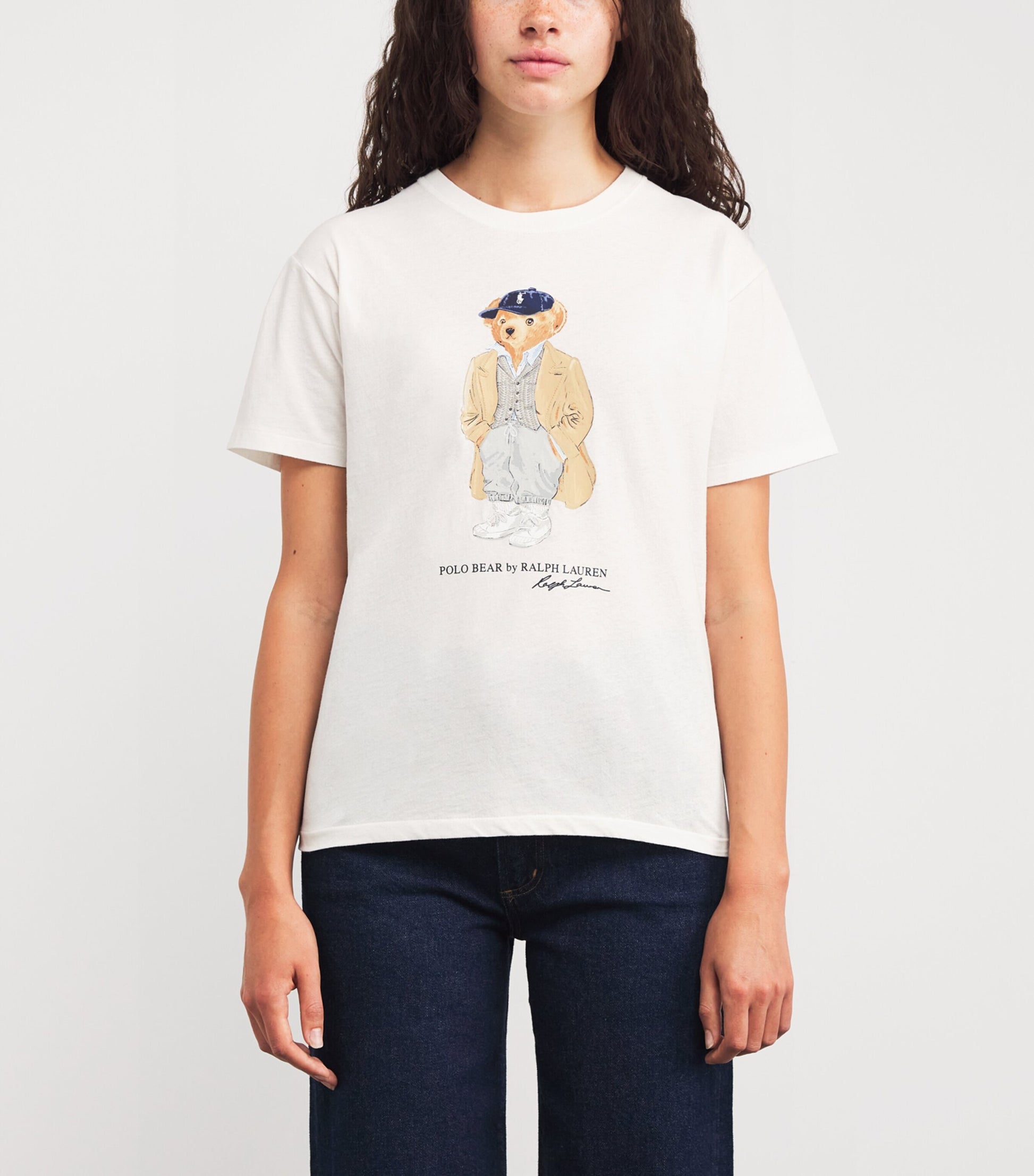 Ivory Cotton Polo Bear T-Shirt