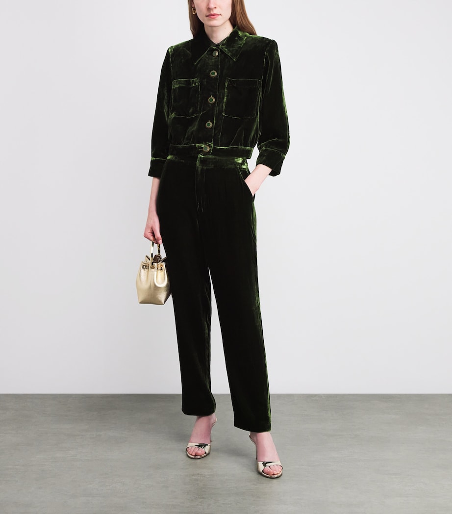 L'Agence Green Velvet Jia Jacket
