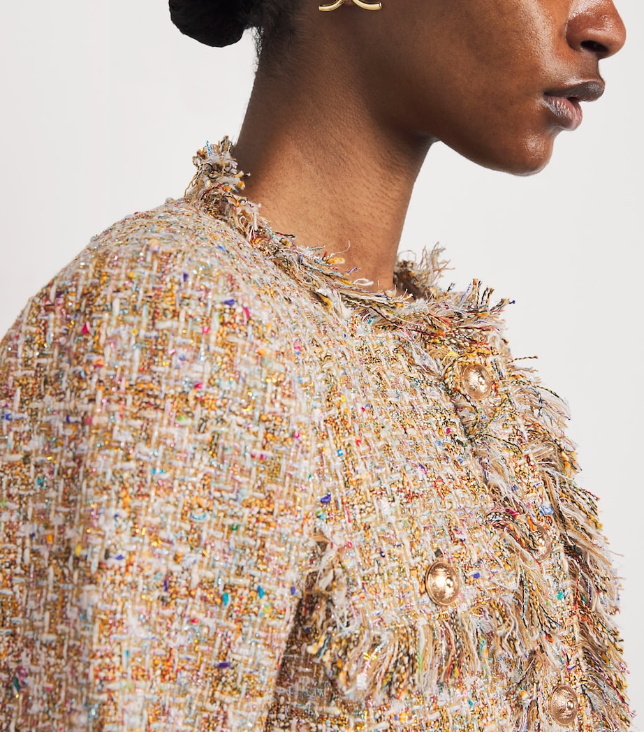 Cinq A Sept Beige Bouclé Clarise Blazer