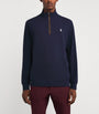 Cotton-Blend Polo Pony Quarter-Zip Sweater
