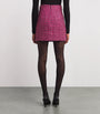 Wool-Blend Tweed Embellished Mini Skirt