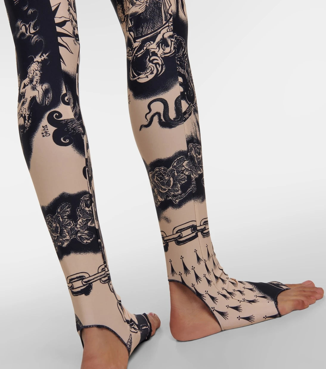 Jean Paul Gaultier - Tattoo Collection printed jersey catsuit
