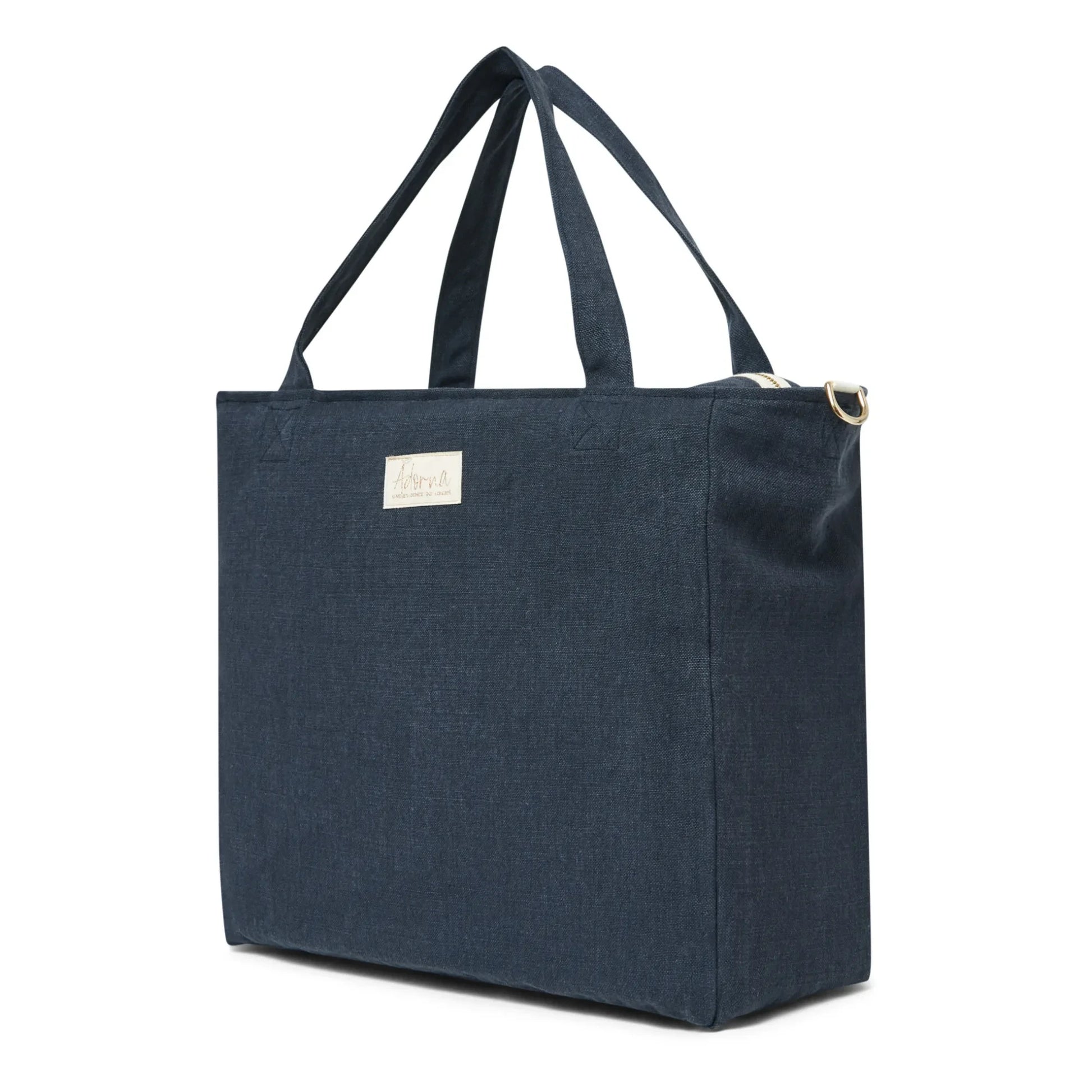Adorna - Isia Linen Changing Bag | Navy blue