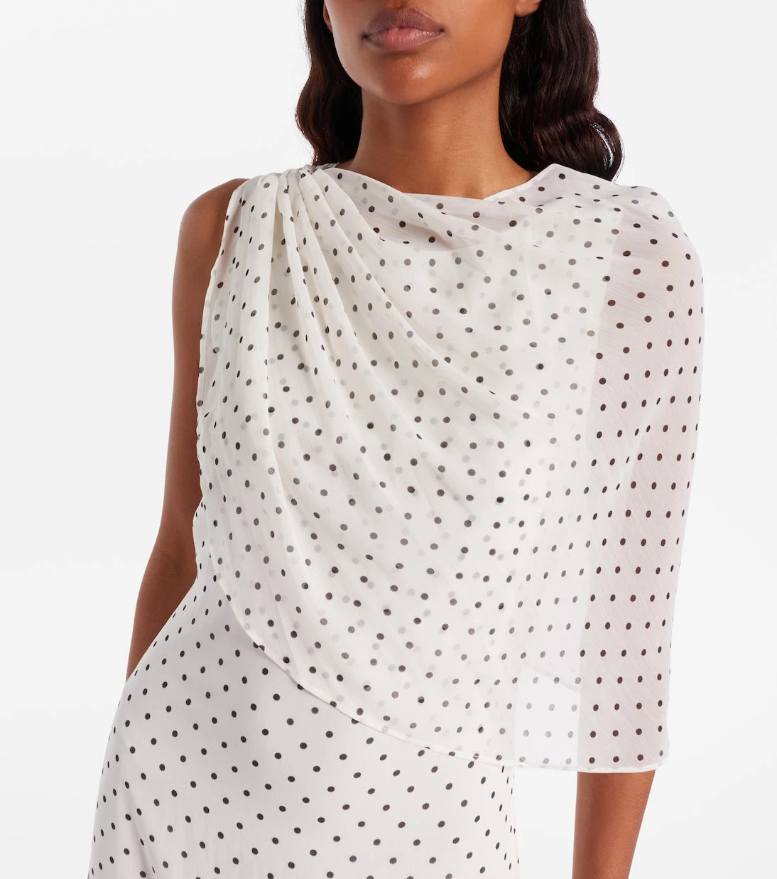 Rotate - Adela polka-dot chiffon gown