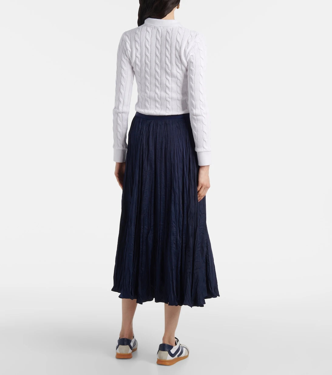 Polo Ralph Lauren - Crushed satin midi skirt