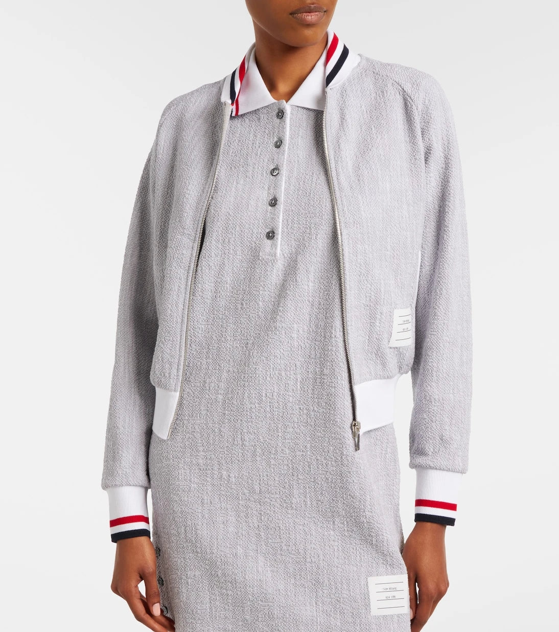 Thom Browne - سترة بومبر من مزيج القطن