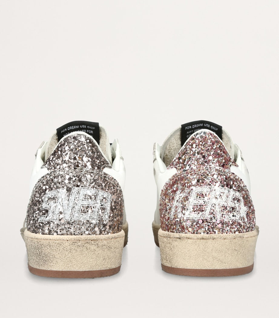 White Leather Ball Star Sneakers