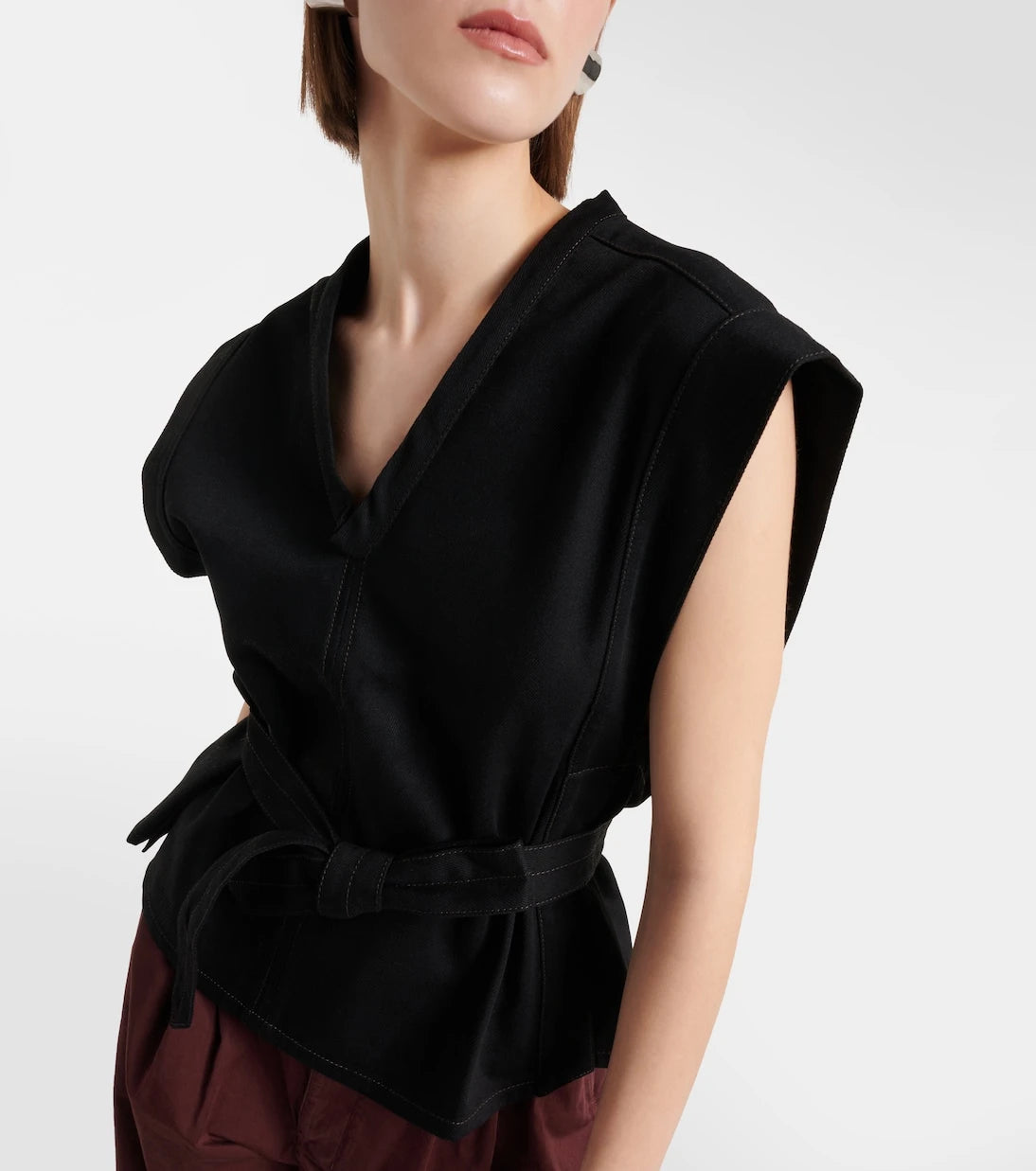 Lemaire - Chasuble belted denim top