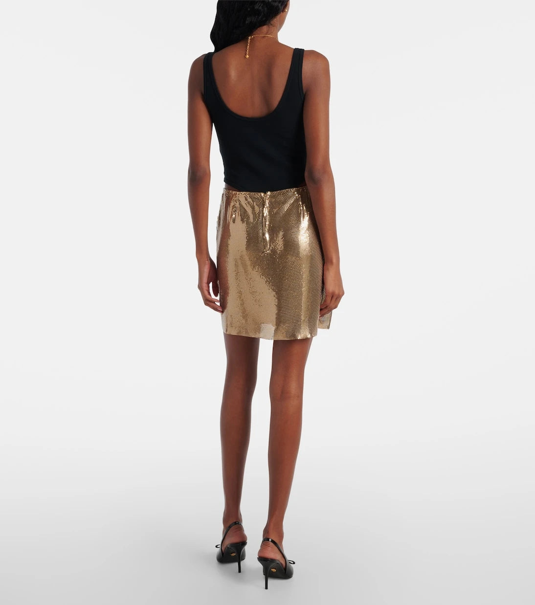 Versace - Metallic mesh miniskirt