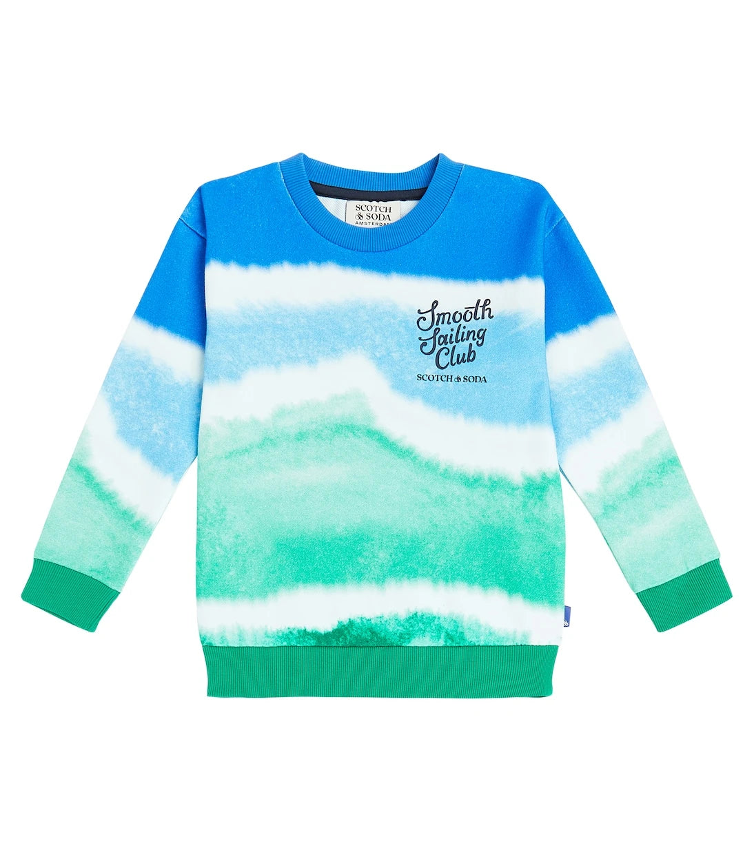 Scotch & Soda Kids - سويت شيرت قطني جيرسيه مصبوغ بنمط Tie-Dye