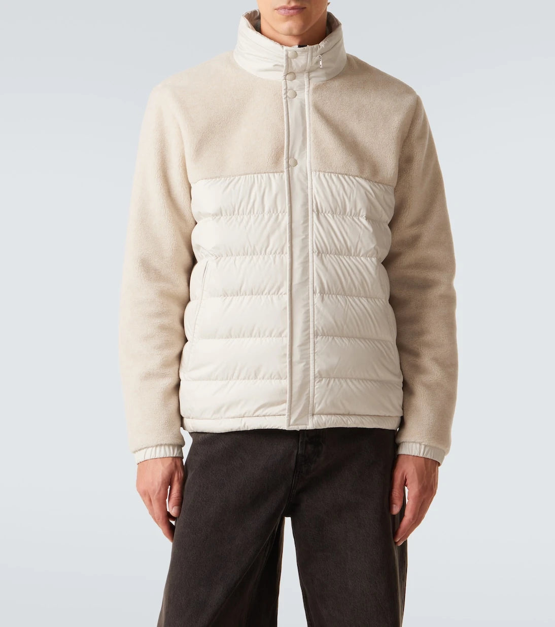Moncler - Mistral fleece-paneled down jacket