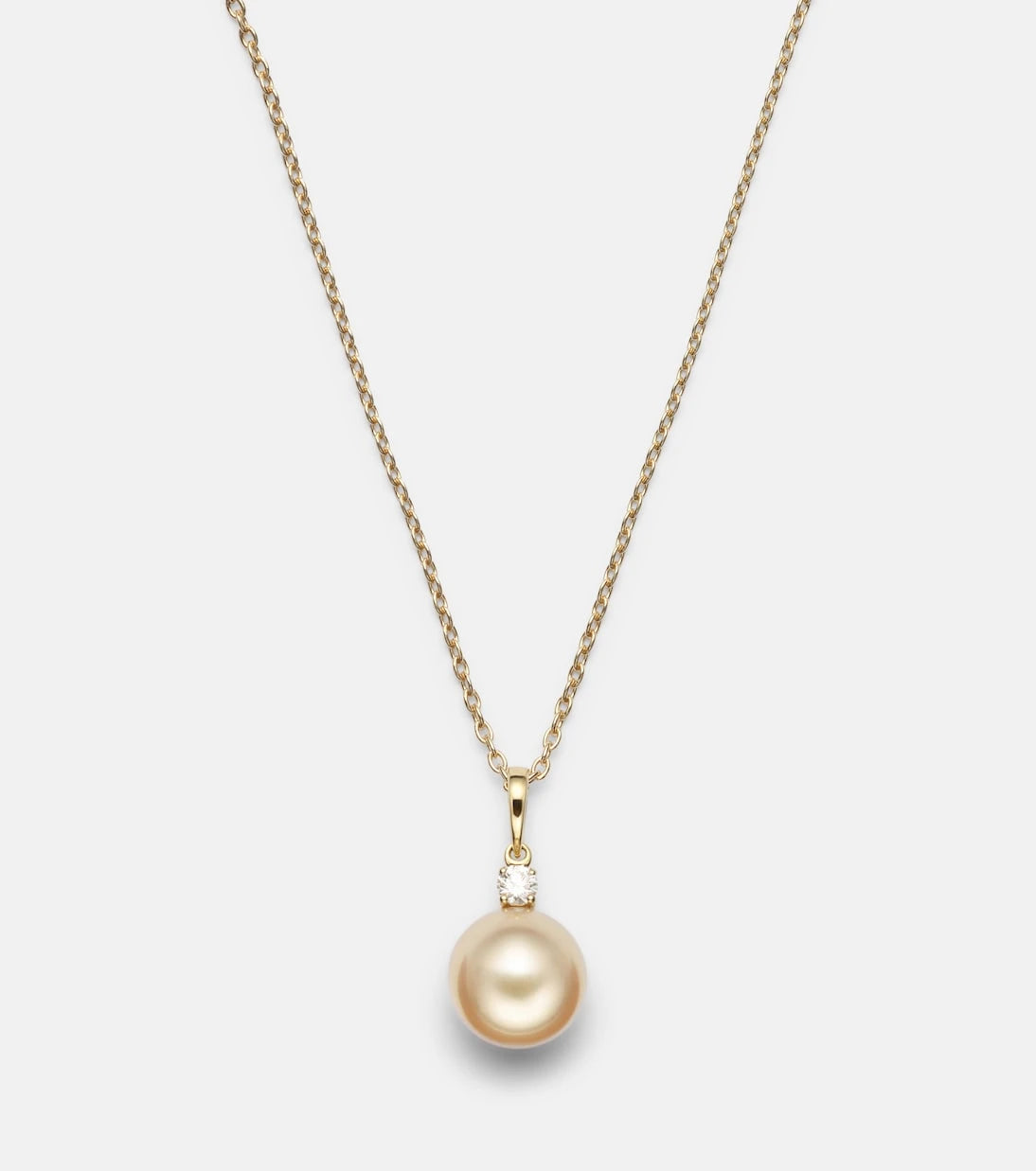 Mikimoto - 18kt gold necklace with pearl and diamond