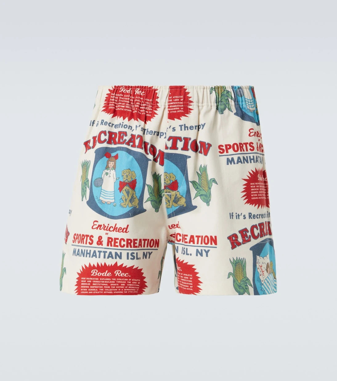 Bode - Enrichment cotton printed shorts