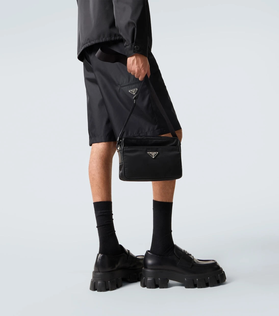 Prada - Re-Nylon and leather shoulder bag