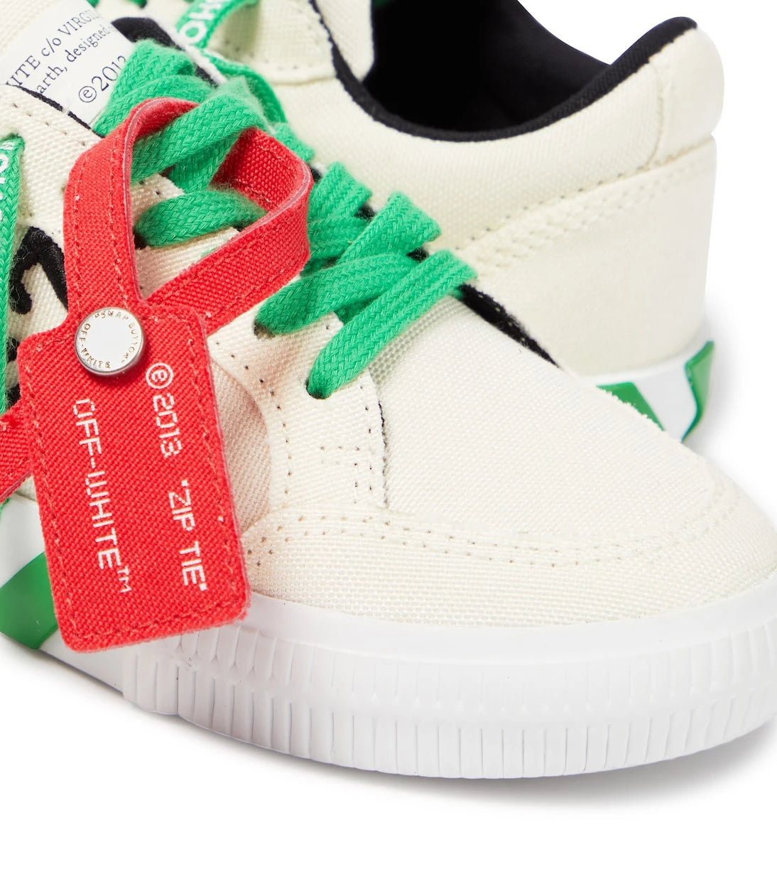 Off-White Kids - Low Vulcanized deri spor ayakkabı