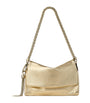 Metallic Leather Callie Flap Shoulder Bag