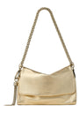 Metallic Leather Callie Flap Shoulder Bag