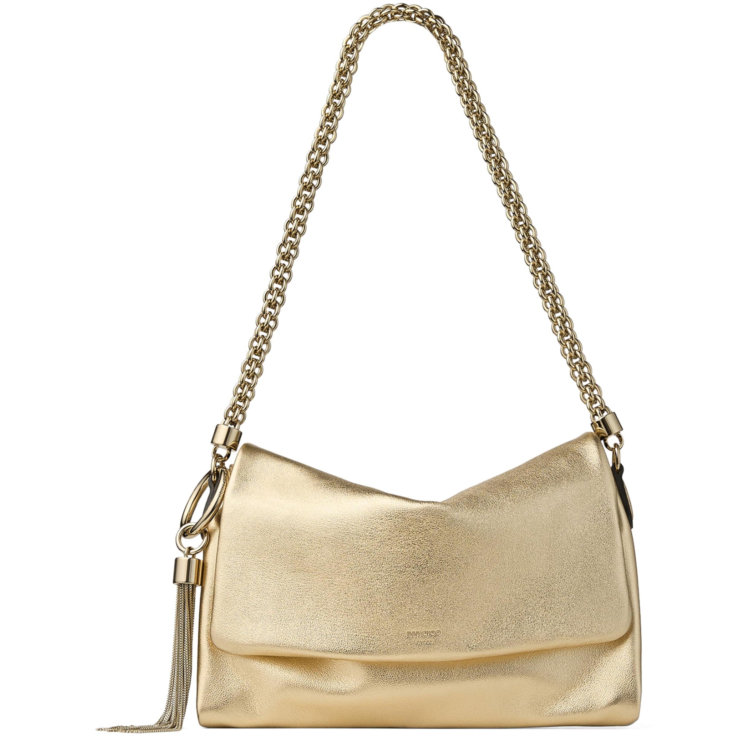 Metallic Leather Callie Flap Shoulder Bag
