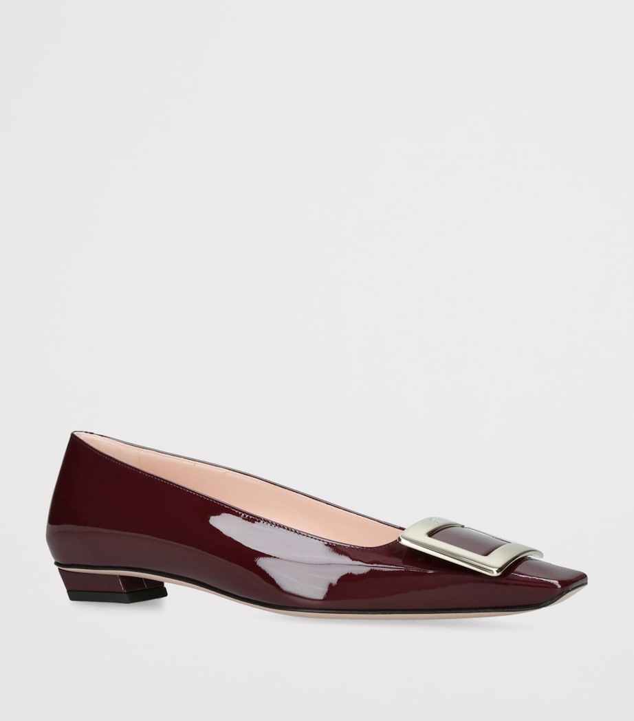 Roger Vivier Patent Leather Belle Vivier Trompette Ballet Flats
