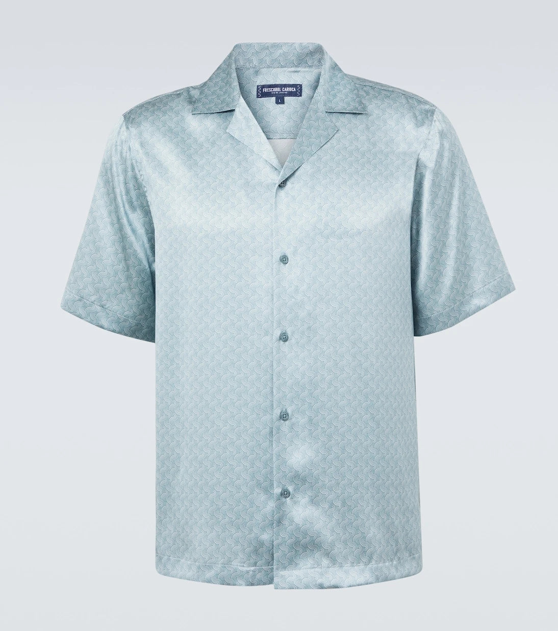 Frescobol Carioca - Roberto printed silk bowling shirt