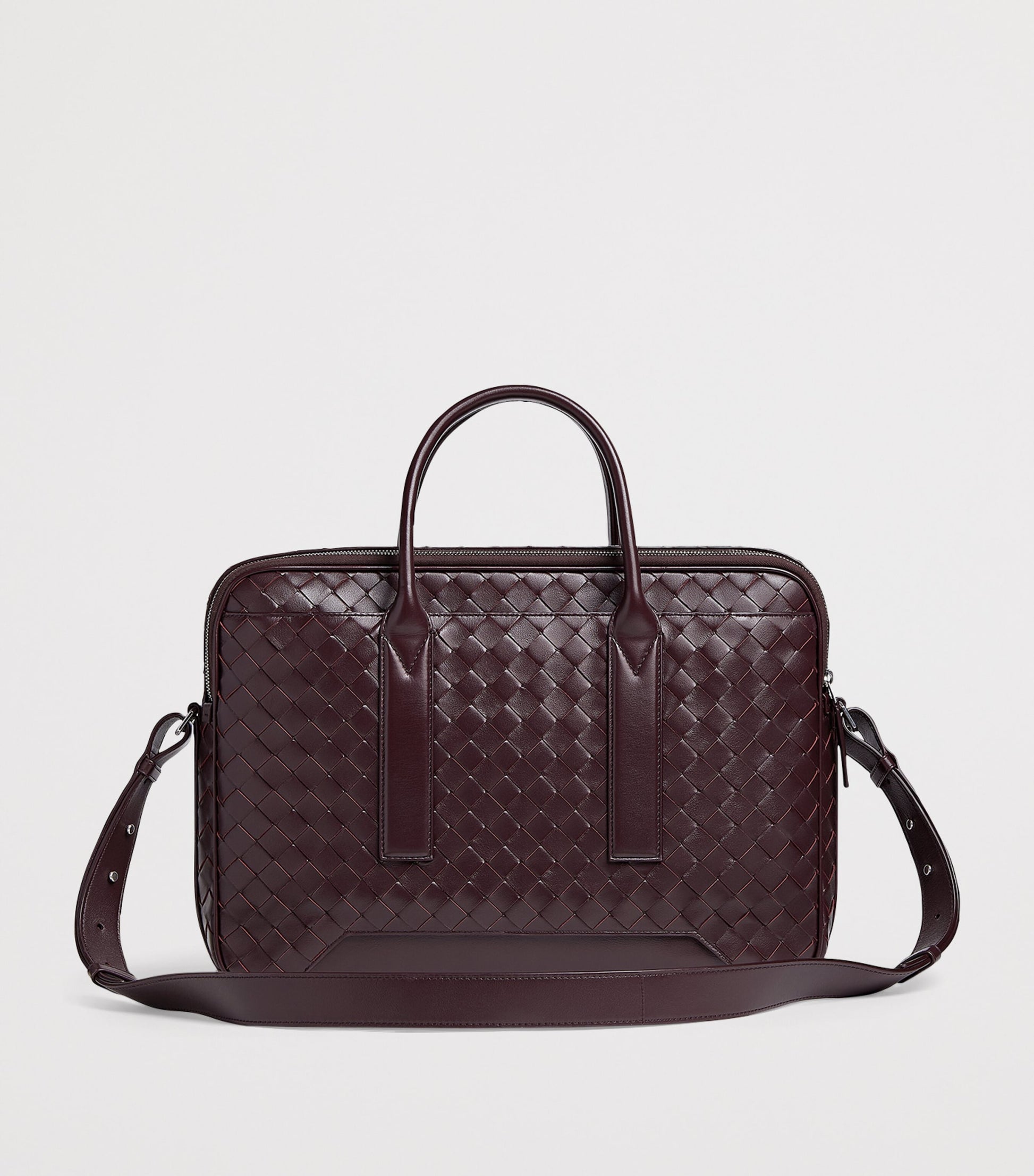 Leather Intrecciato Getaway Briefcase