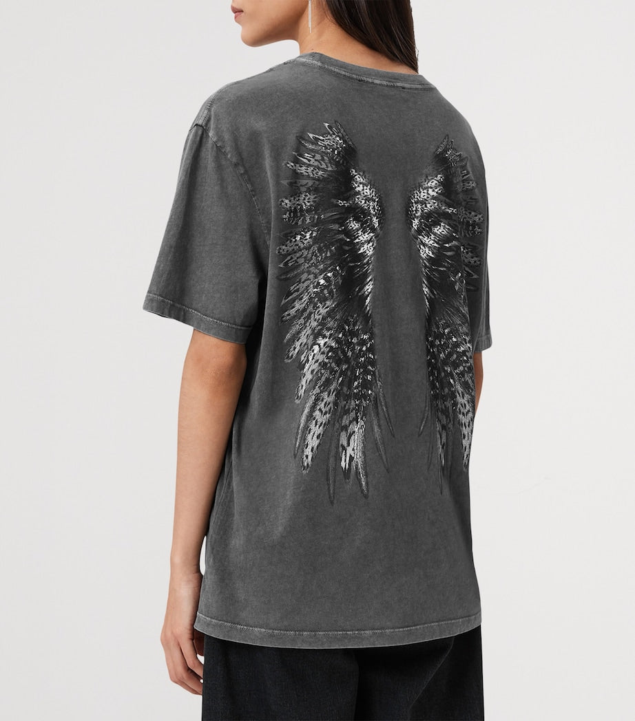 Black Organic Cotton Wings T-Shirt