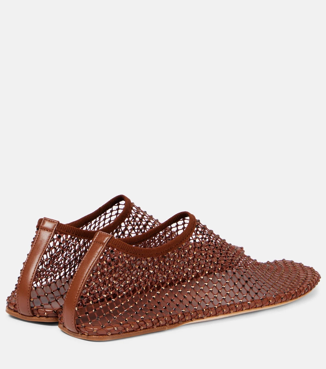 Christopher Esber - Minette crystal-embellished mesh flats