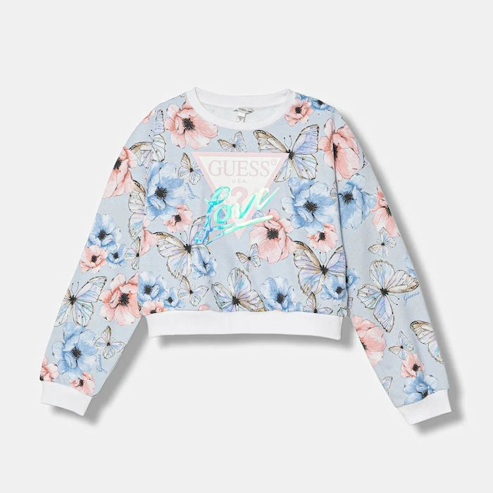 Детски памучен суичър Guess