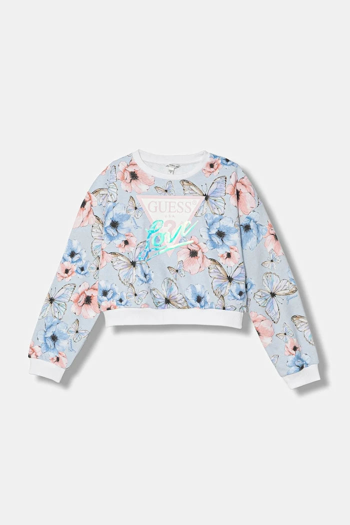 Детски памучен суичър Guess