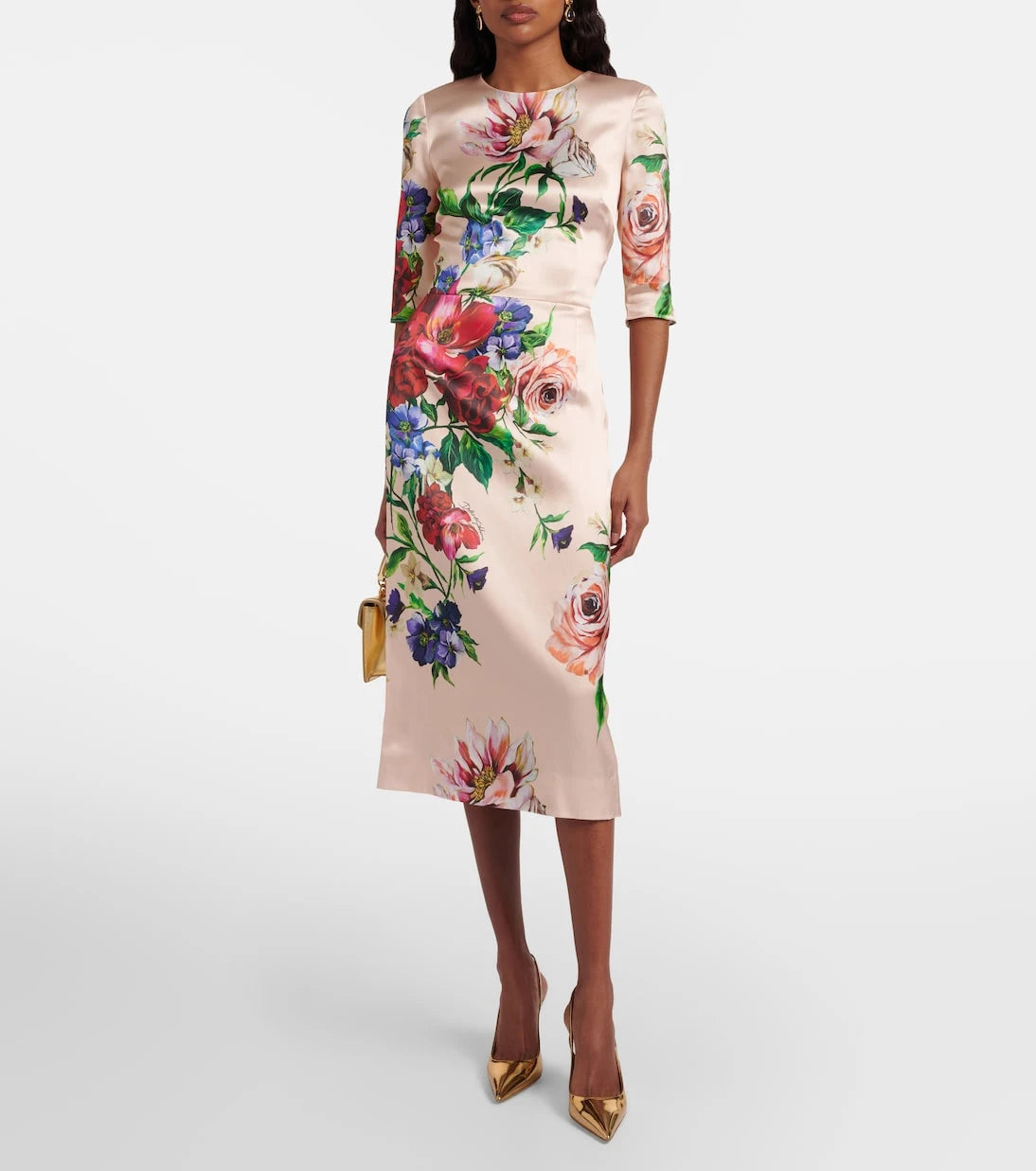 Dolce&Gabbana - Floral satin midi dress