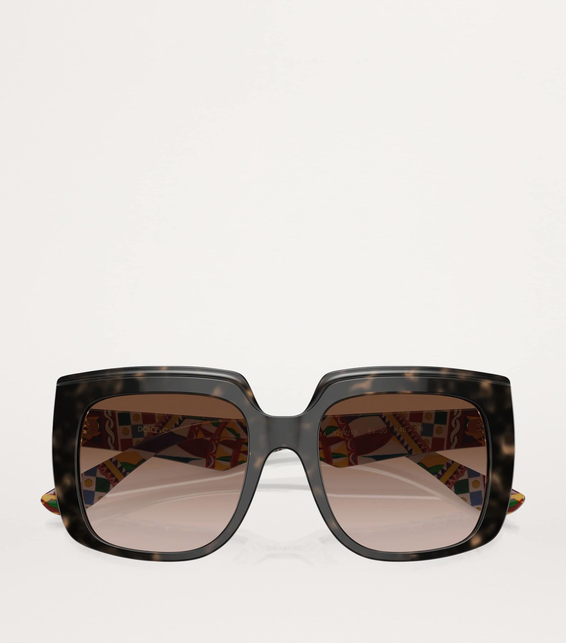Dolce & Gabbana Brown Acetate Square Sunglasses