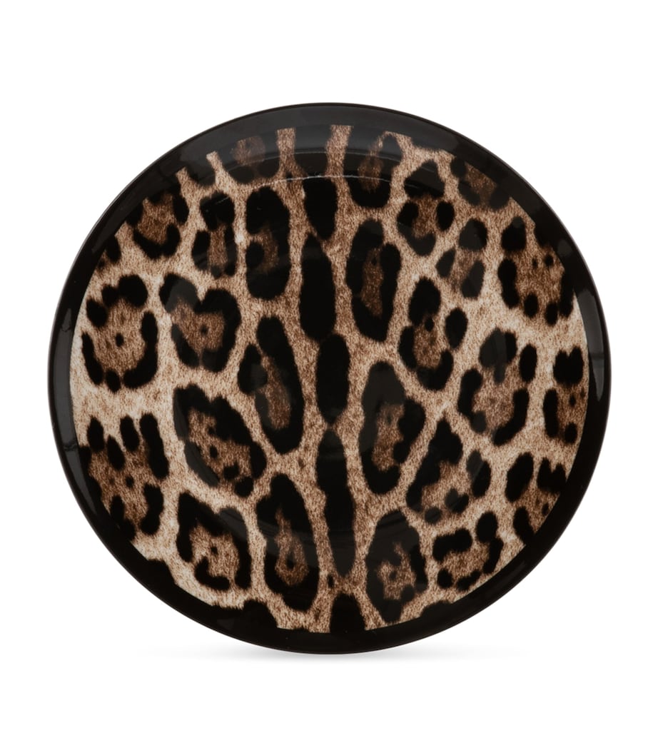Set of Two Leopard Print Bread Plates (17cm)