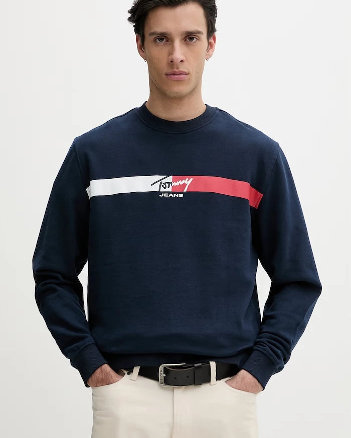 Tommy Jeans erkek pamuklu sweatshirt