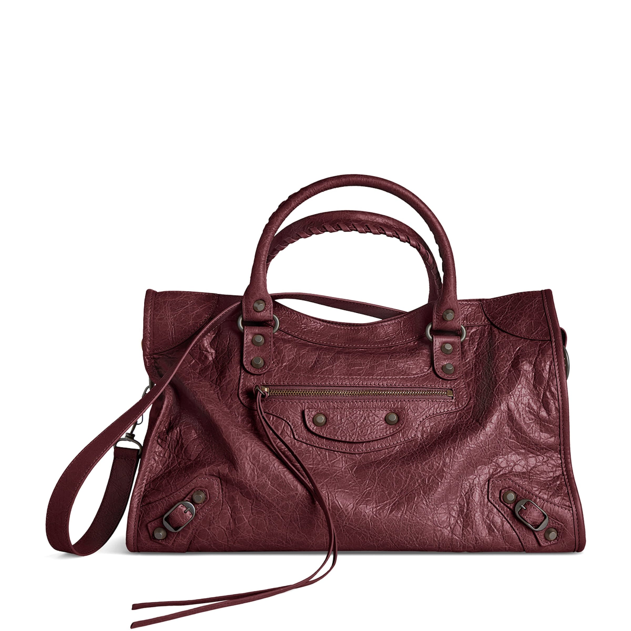 Balenciaga Red Medium Leather Le City Top-Handle Bag