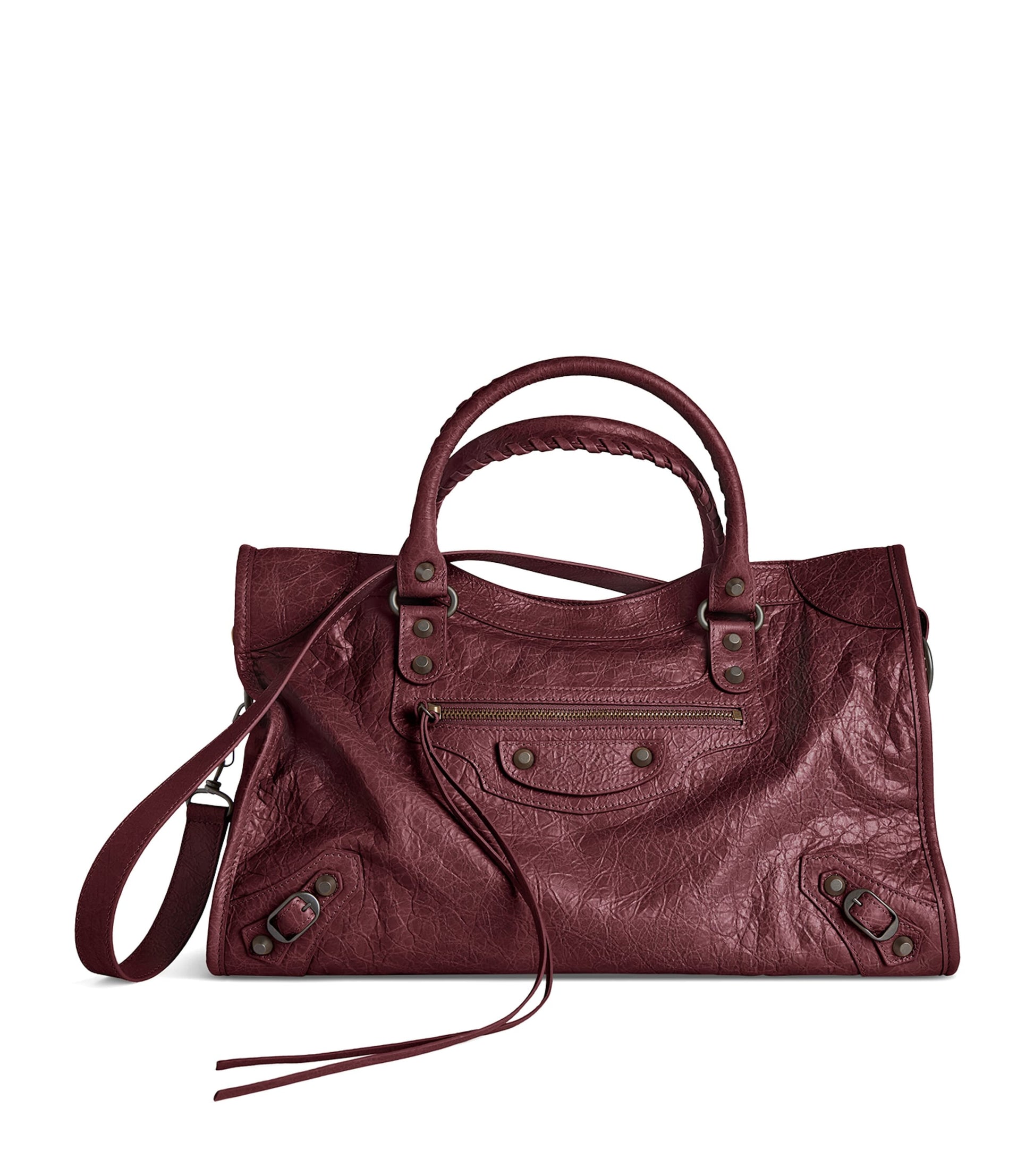 Balenciaga Red Medium Leather Le City Top-Handle Bag