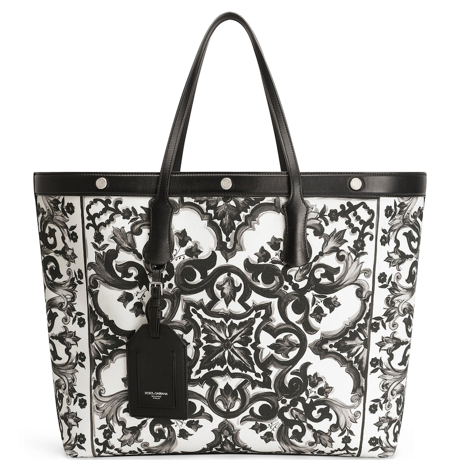 Dolce & Gabbana Canvas Majolica Tote Bag
