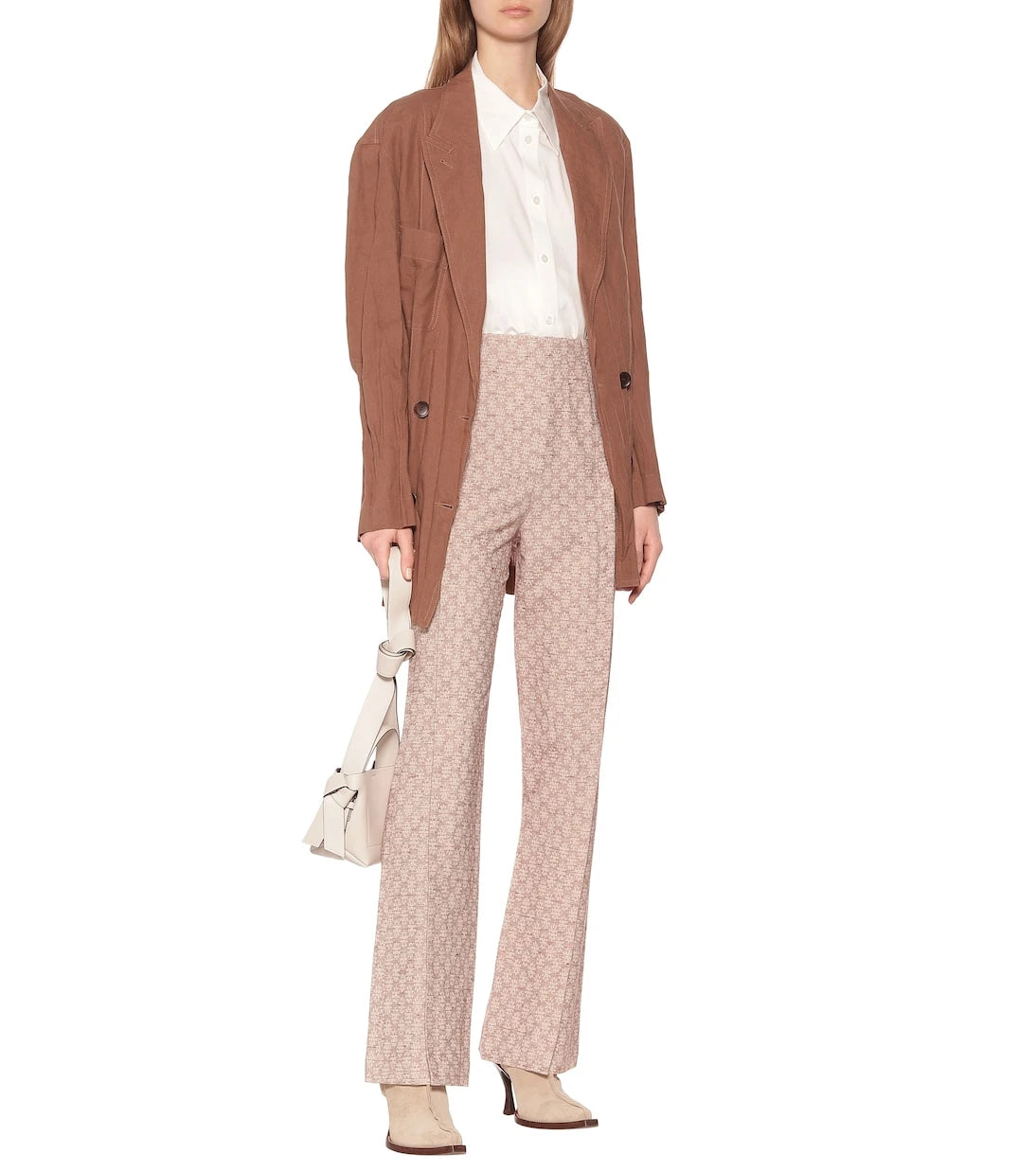 Acne Studios - Cotton-blend jacquard flared pants