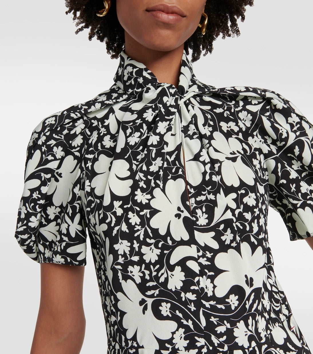 Stella McCartney - Çiçekli ipek midi elbise