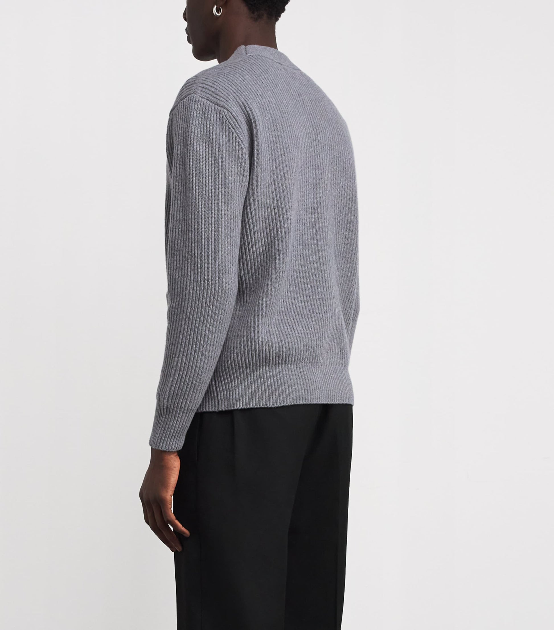 Grey Wool-Cashmere Cardigan