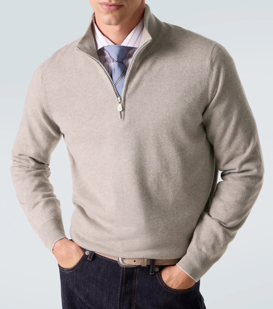 Brunello Cucinelli - Cashmere half-zip sweater